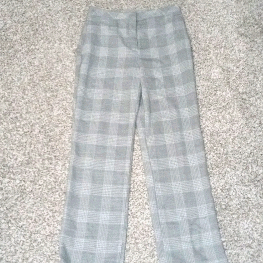 Grey plaid trousers